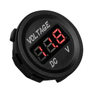 電圧計 電圧テスター 電圧モニター 電圧測量用 LEDディスプレイ 5-32V 小型 軽量 取付け簡単 読みやすい …
