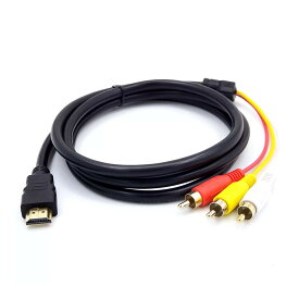 HDMI to RCA変換ケーブル HDMI to AVコンバータデジタル 3RCA/AV 変換ケーブル コンポジットケーブル 1.5メートル（ブラック）