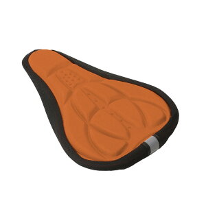 マウンテンバイク用シートカバー ソフトサドル 自転車 サイクリング装備アクセサリー(オレンジ+ブラック)