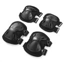 膝と肘の保護セット ライダープーリアームカバーセット ローラースケート用プロテクターセット4点セット アウトドアス…