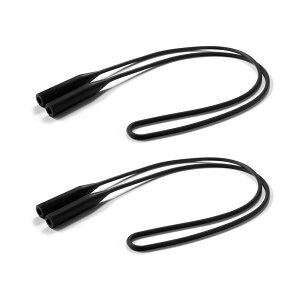 【2本入り】メガネずれ落ち防止 メガネストラップ 眼鏡ずれ落ち防止バンド メガネコード スポーツ用 スポーツ眼鏡ストラップ 眼鏡バンド めがねストッパー めがね固定 ブラック