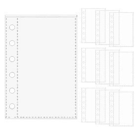 【10 枚入り】シール帳 台紙 透明 シール台紙 6穴 ppシート シール台紙 A7リフィル 6穴 透明ポケット PP素材 加厚タイプ 手帳用収納袋 上開き クリア替え芯 防水 防汚 シール・チケット収納に最適