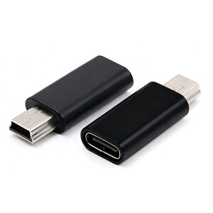 【2個入り】タイプc usb 変換 ミニusbケーブル Type-C メス to Mini USB オス 変換アダプター データ転送&充電対応|即挿即用 ミニサイズ 軽量 携帯便利 スマホ カメラ モバイル機器対応