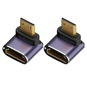 【2個入り】hdmi 変換 hdmi ケーブル l字 hdmi ケーブル 延長 8K対応 Micro HDMI ミニHDTV 変換アダプター 高速48Gbps転送 同時音声伝送 eARC対応 8K@60Hz/4K@120Hz ノートPC 一眼レフ プロジェクター対応