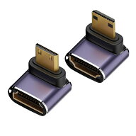 【2 個入り】hdmi 変換 hdmi ケーブル l字 hdmi ケーブル 延長 8K対応 Micro HDMI ミニHDTV 変換アダプタ…