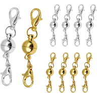 【10 個入り】ネックレス マグネット 留め具 ブレスレット パーツ マグネットクラスプ DIYアクセサリーパ…