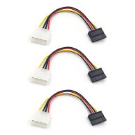 【3 個入り】sata ケーブル sata 電源ケーブル sataケーブル D型4ピン 変換ケーブル IDE→SATA 電源 変換…
