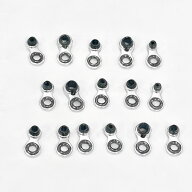 【16 個入り】釣竿セット トップガイド 小孔 ガイドリング セット 不錆鋼 一体成型 軽量 交換用 釣り竿 …