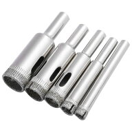 【5 個入り】ダイヤモンドホールソー ホールソーセット 電着ダイヤモンド ガラスドリル ビット 6〜14mm …