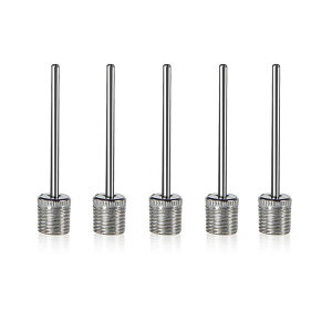 ステンレス鋼ボール針 インフレータ専用ポンプ針 ボールインフレー浮き輪インフレータ用針 バスケットボールサッカーバレーボールインフレータアクセサリー 5個入り (シルバー)