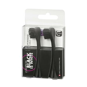 Curaprox (�N���v���b�N�X) ���g���d�����u���V �u���b�N�C�Y�z���C�g �iBlack is white�j�փu���V2�{�Z�b�g