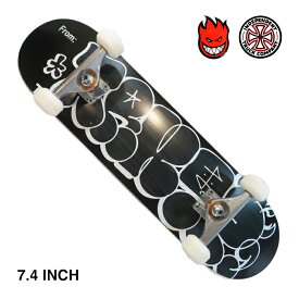 【スケボー/スケートボード/完成品】【送料無料】ARKTZ × INDEPENDENT TRUCKS CO.キッズサイズコンプリートセットTHROW UP LOGO / 7.4"×28.5"インチ / BLACKSPITFIRE WHEELS / BURNERS FORMULA初心者にオススメ