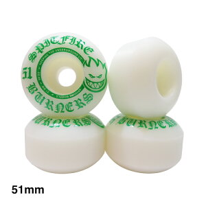 �y�E�B�[��/�X�P�[�g�{�[�h�z�y���������zSPITFIRE WHEELS(�X�s�b�g�t�@�C���[�E�E�B�[��)BURNERS / BIG HEAD SHAPE51mm / 99D�X�P�[�g�{�[�h�p�[�c / �X�P�{�[