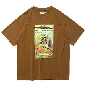 yXP[g{[h / TVczyzEVISEN SKATEBOARDS(GrZEXP[g{[h) GLOBE LABEL TEE / BROWNXP[g{[h / Ap