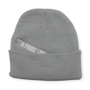 �yBEANIE/ �X�q/ �X�P�[�g�{�[�h�zTPA FUCKTHESYSTEM BEANIE GREY