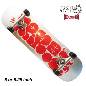 �y�X�P�{�[/�X�P�[�g�{�[�h/�����i�z�y���������zARKTZ × INDEPENDENT �R���v���[�g�Z�b�gTHROW UP LOGO / 8 / 8.25�C���` / REDARKTZ WHEEL 53mm / BLACK���S�҂ɃI�X�X��