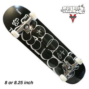 �y�X�P�{�[/�X�P�[�g�{�[�h/�����i�z�y���������zARKTZ × VENTURE �R���v���[�g�Z�b�gTHROW UP LOGO / 8 / 8.25�C���` BLACK BLACKARKTZ WHEEL 53mm / WHITE���S�҂ɃI�X�X��