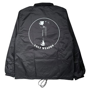 �y�R�[�`�W���P�b�g / �X�P�{�[�z�y���������zUGLY WEAPON (�A�O���[�E�E�F�|��)LOGO HANSHA COACH JACKET / BLACK