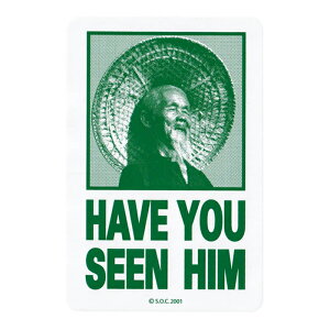 �ySTICKER /�X�P�[�g�{�[�h�z POWELL PERALTA(�p�E�E�F���E�y�����^) HAVE U SEEN HIM STICKER 4.25inch GREEN �X�e�b�J�[/�X�P�{�[