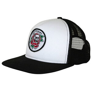 �yCAP/ �X�q/ �X�P�[�g�{�[�h�z�y���������zINDEPENDENT (�C���f�B�y���f���g )DRESSEN SKULL ROSE SNAPBACK HATWHITE / BLACK