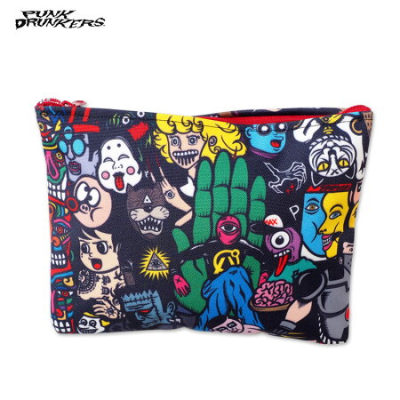 【予約】PUNKDRUNKERS(パンクドランカーズ)/MIX総柄ポーチ/12月入荷予定