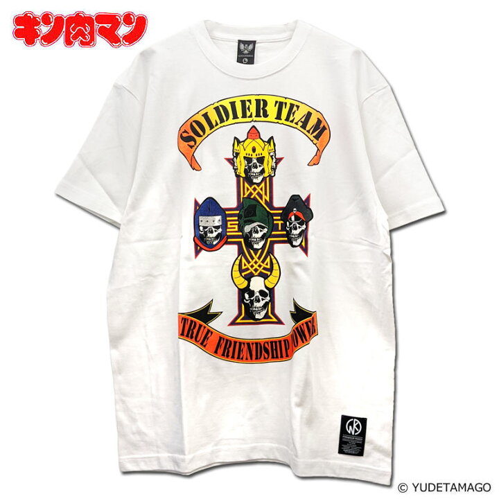 楽天市場 キン肉マン 血盟軍スカル フルカラーtシャツ ホワイト Kinnikuman Muscle Apparel マッスルアパレル Arktz Dba