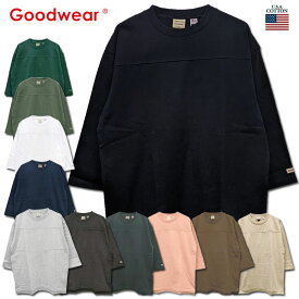 Goodwear（グッドウェアー）/USAコットン 切替7分袖 FOOTBALL TEE/フットボール七分袖Tシャツ/2W7-2509