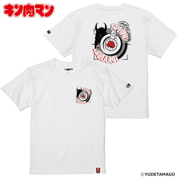 【キン肉マン】スプリングバズーカ Tシャツ［ホワイト］/KINNIKUMAN TOHOKU /スプリングマン/バッファローマン