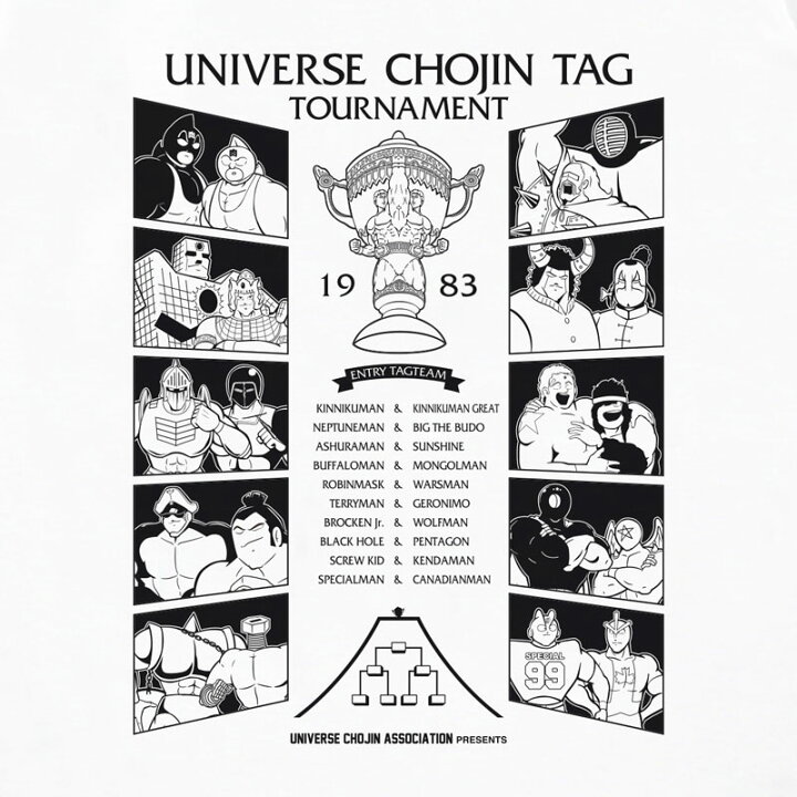 楽天市場】【キン肉マン】宇宙超人タッグトーナメントTシャツ 