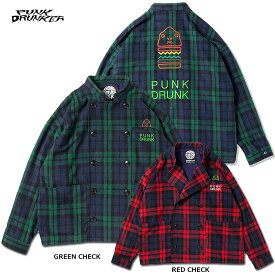 【SALE】PUNK DRUNKERS(パンクドランカーズ)/鮫人チェックシェフJKT