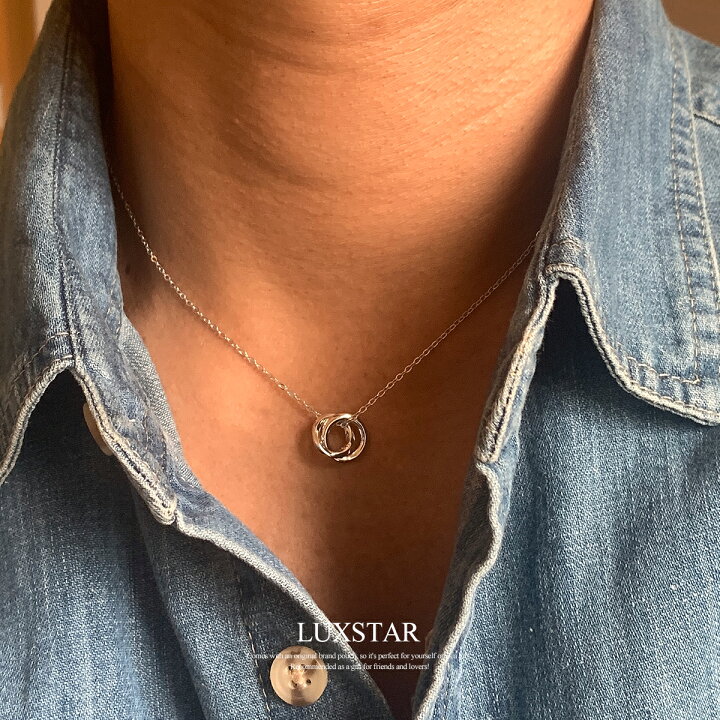 楽天市場】ネックレス メンズ レディース ダブルリング ネックレス  