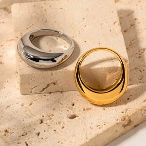 リング 指輪 大きい ごつい 金属アレルギー対応 サージカルステンレス メンズ レディース ブランド LUXSTAR ゴールド シルバー 金 銀 シンプル 人気 20代 30代 つけっぱなし おしゃれ アクセサリ