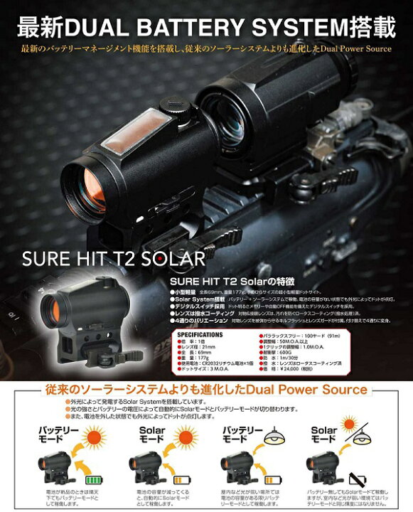 楽天市場】○ ノーベルアームズ シュアヒット T2 ソーラー SURE HIT T2 