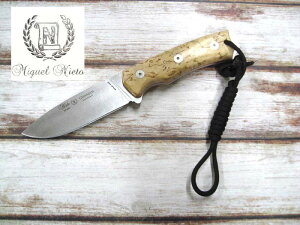 ● ミゲル ニエト 139A シャーマン チャマン ブッシュクラフト ナイフ N-695鋼 カーリーバーチ ハンドル Miguel Nieto Chaman BUSHCRAFT ミリタリー アウトドア キャンプ サバイバル サバゲー