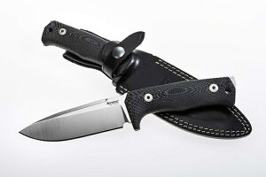 ●● ライオンスチール T5 アウトドア ナイフ Niolox鋼 ブラック マイカルタキャンバス ハンドル,lionSTEEL Sheath knife ミリタリー アウトドア キャンプ サバイバル サバゲー