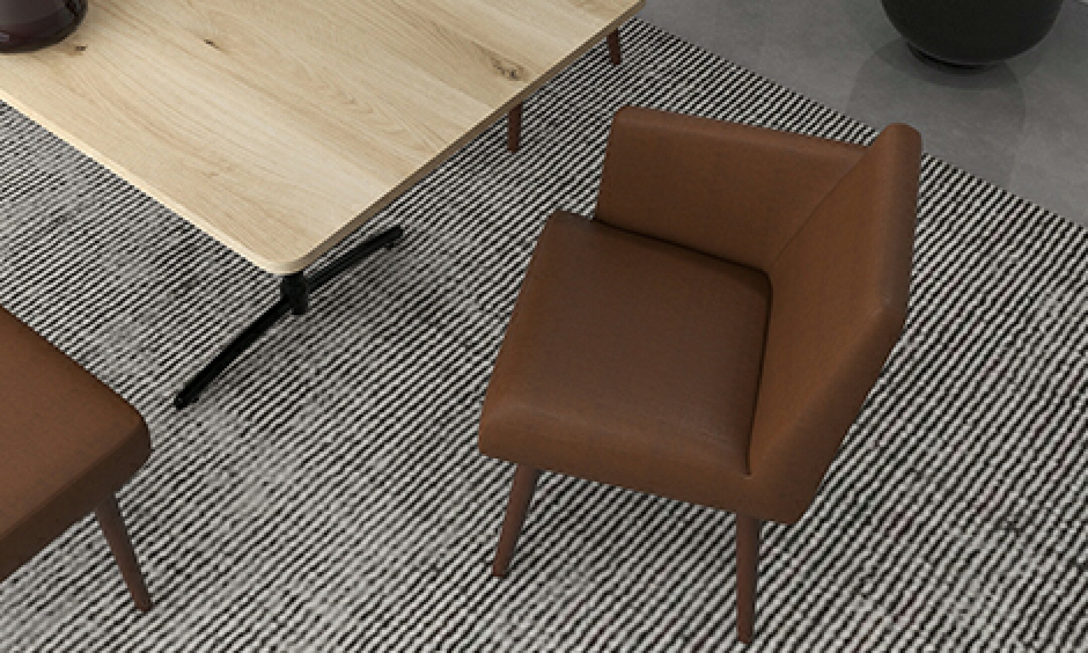 合皮ブラウンのダイニングチェア