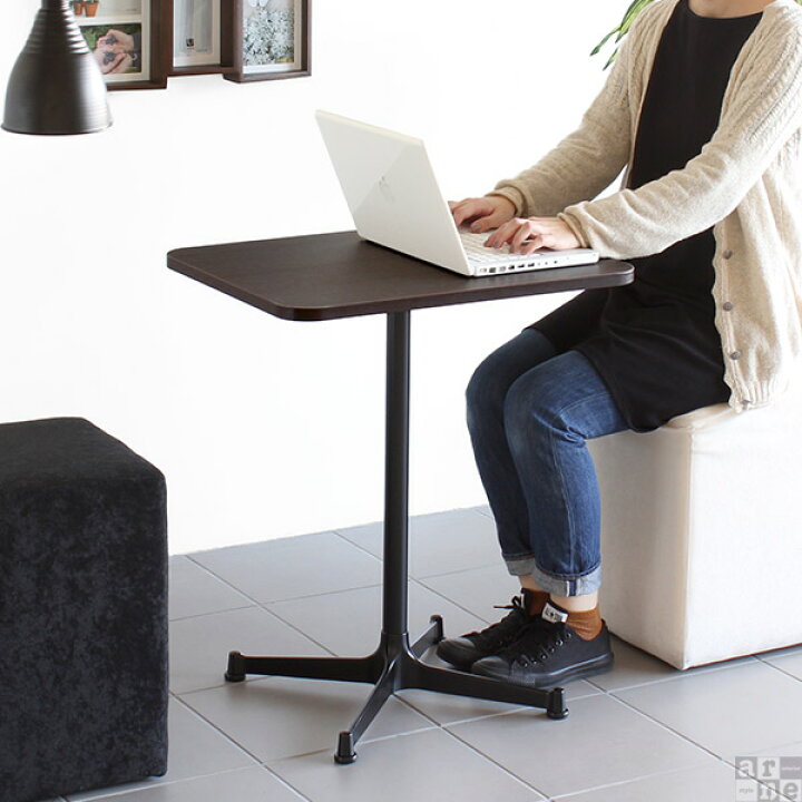 楽天市場】カフェテーブル 北欧 四角 60cm ダイニングテーブル 一人用 