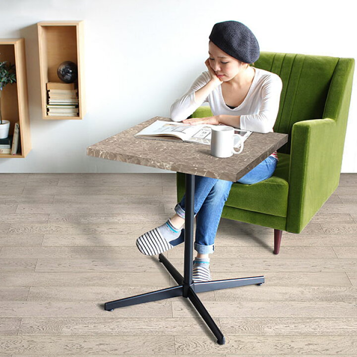 楽天市場】カフェテーブル ダイニングテーブル 食卓テーブル グレー 一  