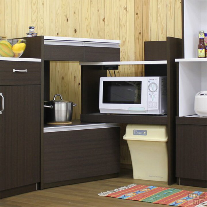 楽天市場】レンジ台 完成品 電子レンジ台 食器棚 伸縮 レンジボード 