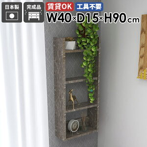 ウォールシェルフ 収納棚 完成品 石膏ボード 吊り戸棚 壁掛け棚 洗面所 賃貸 奥行15cm トイレ棚 北欧 薄型 おしゃれ 傷つけない棚 壁に付けられる家具 ピン取付 飾り棚 吊戸棚 ディスプレイラ