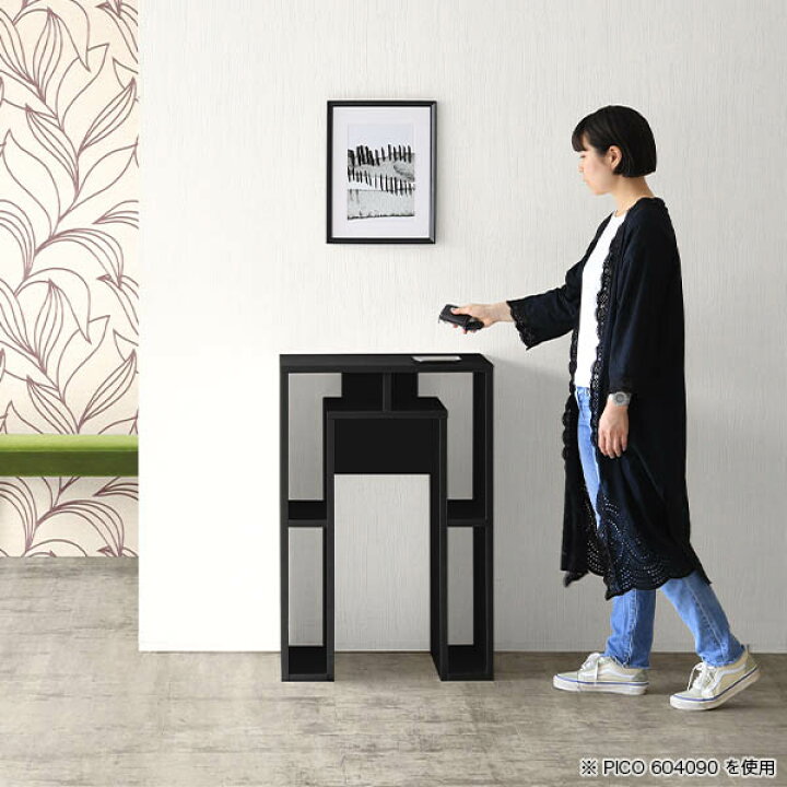 楽天市場】サイドテーブル コンソールテーブル 電話台 収納棚 おしゃれ 