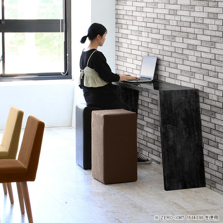 楽天市場】カフェテーブル ハイテーブル 120 奥行40cm 鏡面 おしゃれ 