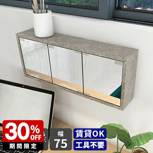 ウォールシェルフ ボックス 鏡 棚 扉付き ミラーキャビネット ウォールラック 三面鏡 壁掛け シェルフ 石膏ボード 壁に付けられる家具 壁面収納 ホテル 賃貸 ウォールミラー 洗面台 収納棚