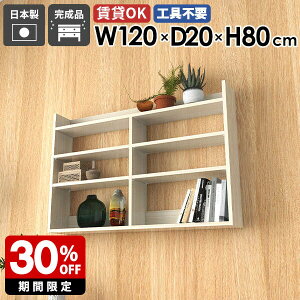 壁掛けラック ウォールシェルフ ウォールラック ホワイトウッド 鏡面仕上げ 白 壁面収納 収納棚 壁掛け収納 薄型 北欧 取付 ディスプレイラック スリム リビング シンプル キッチン カフェ