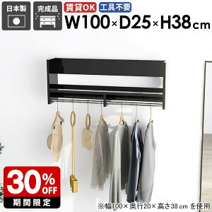 壁掛けハンガーラック 壁掛けラック 小物 サイズ 収納家具 玄関 棚付き コートハンガー ハンガーバー カバン ポールハンガー 石膏ボード お部屋 ベッドルーム 収納 壁付け 帽子 壁掛け 壁に