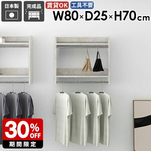 ハンガーラック 壁掛けハンガーラック スタイル 衣類 パイプハンガー 頑丈 家具 シンプル 子供部屋 スリム おしゃれ 壁付け 棚付き 帽子掛け ハンガー リビング 便利 お部屋 洗面所 衣類収納