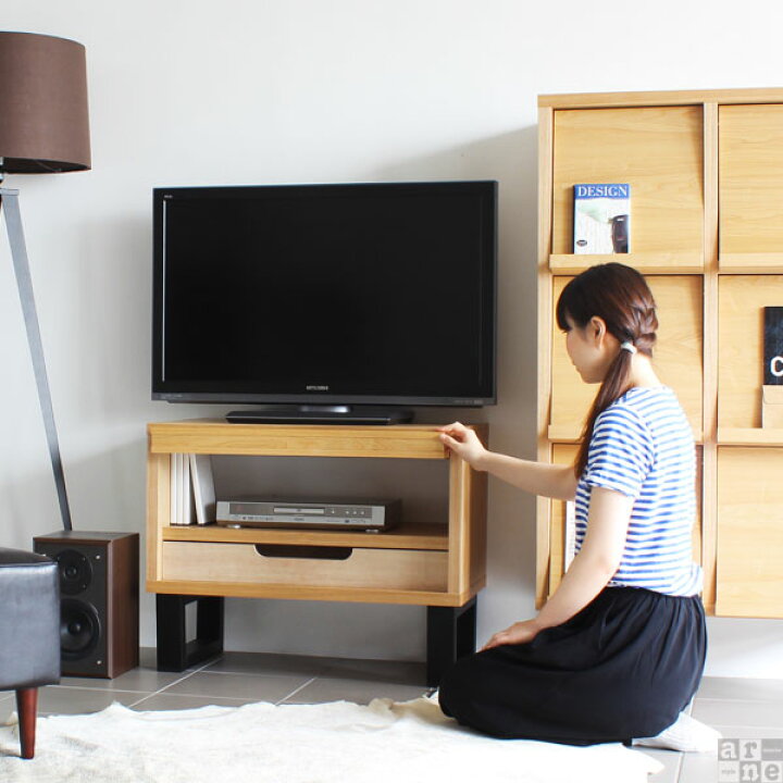 週末限定のお値下げです！】木製テレビボード フラップ扉×2・引き出し 