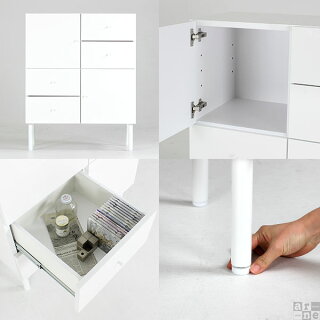キャビネットホワイト鏡面白家具完成品収納ラックリビングキッチンキャビネット北欧スリム収納棚リビング収納リビングボードシンプル収納扉付き本棚扉付きラック扉付き収納モダンメラミン家具日本製nail80Lchestcabi無料