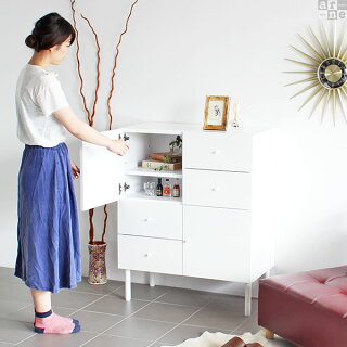 キャビネット可動式白家具ホワイト棚収納キッチンリビングロータイプ収納棚家具本棚鏡面扉付き幅80扉付き収納完成品オフィス家具リビングローキャビネット北欧スリムリビングボード日本製スクエアnail