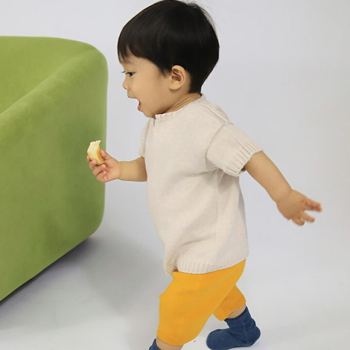 市場 子供服 プルオーバー オーガニックコットン 90cm 半袖 トップス 女の子 ベビー スキッパー 男の子 かわいい シンプル 日本製 コットン 赤ちゃん